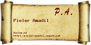Pieler Amadil névjegykártya